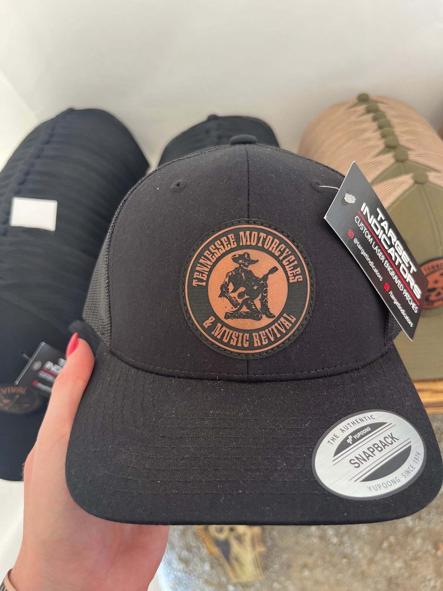 Skeleton Guitar Patch Hat