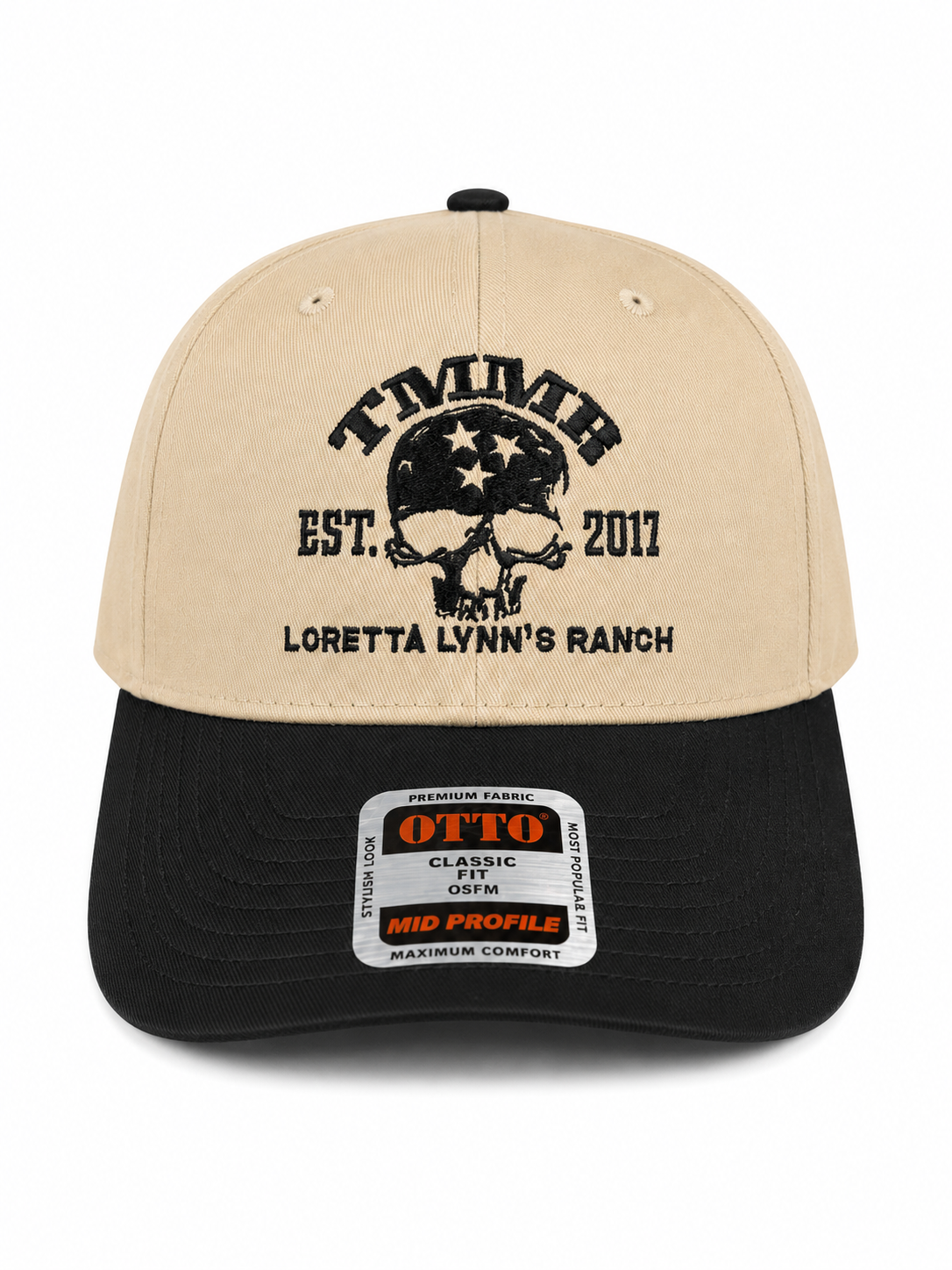 Skull Tri-Star Embroidered Hat