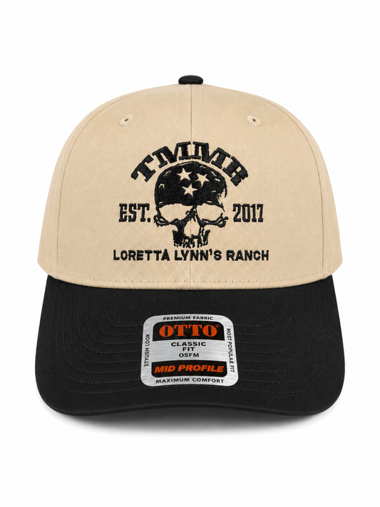 Skull Tri-Star Embroidered Hat