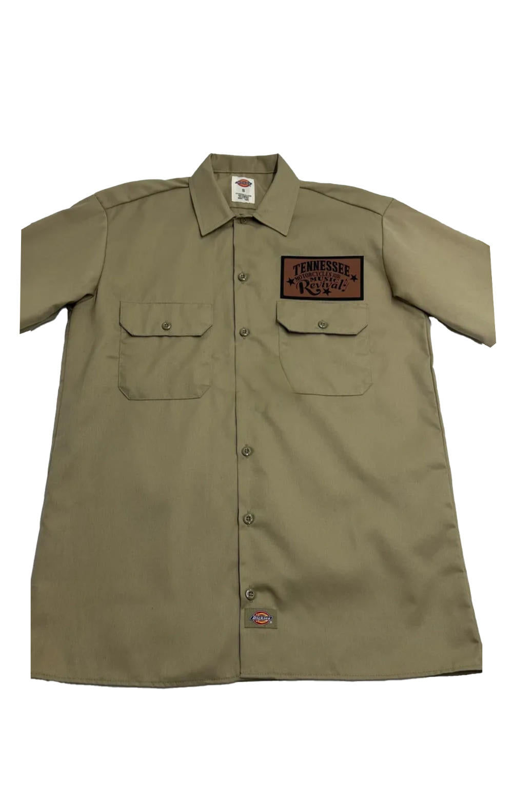 Tennessee Motorcycles and Music Revival Brown Button Up