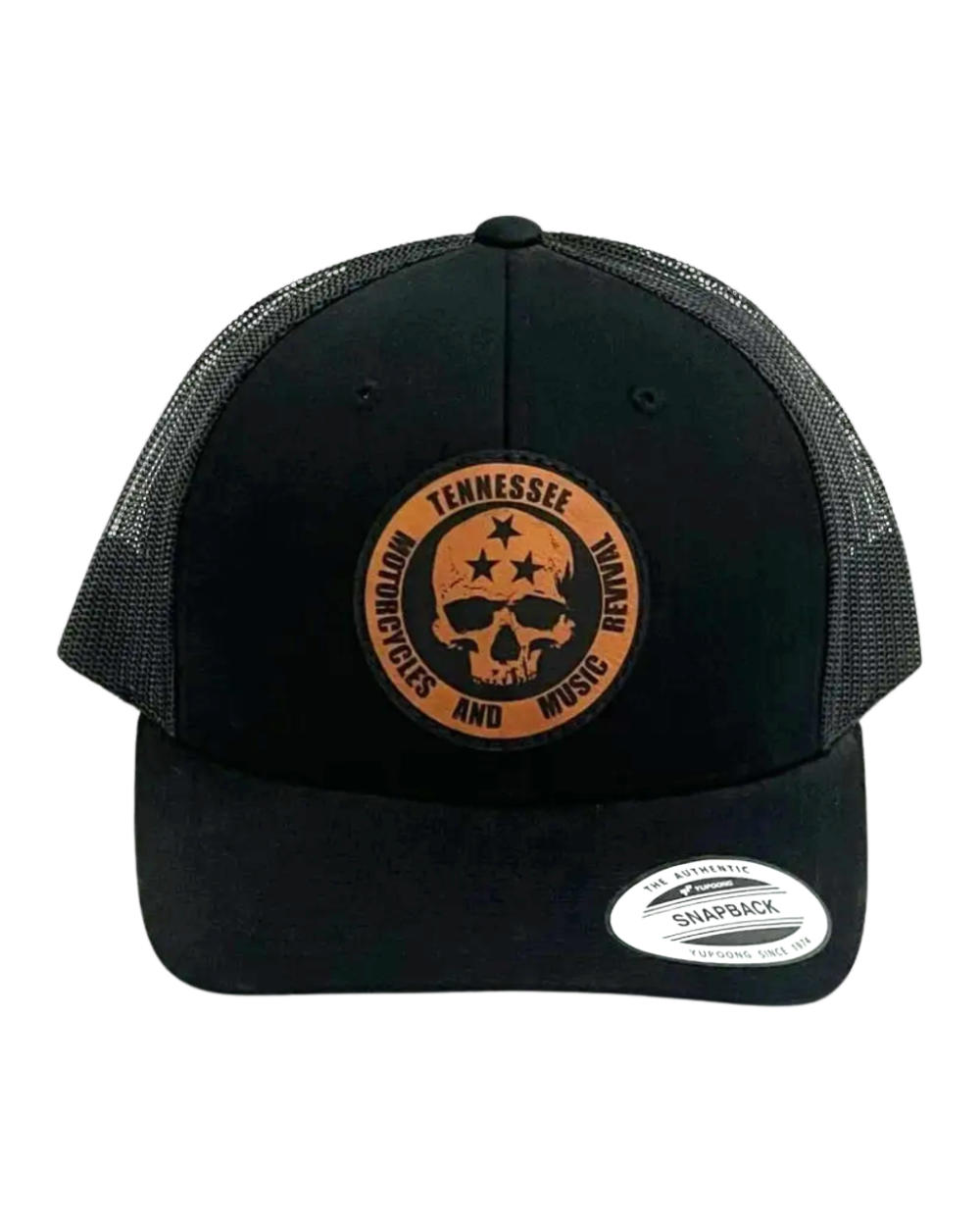 Tri Star Skull Patch Hat Black