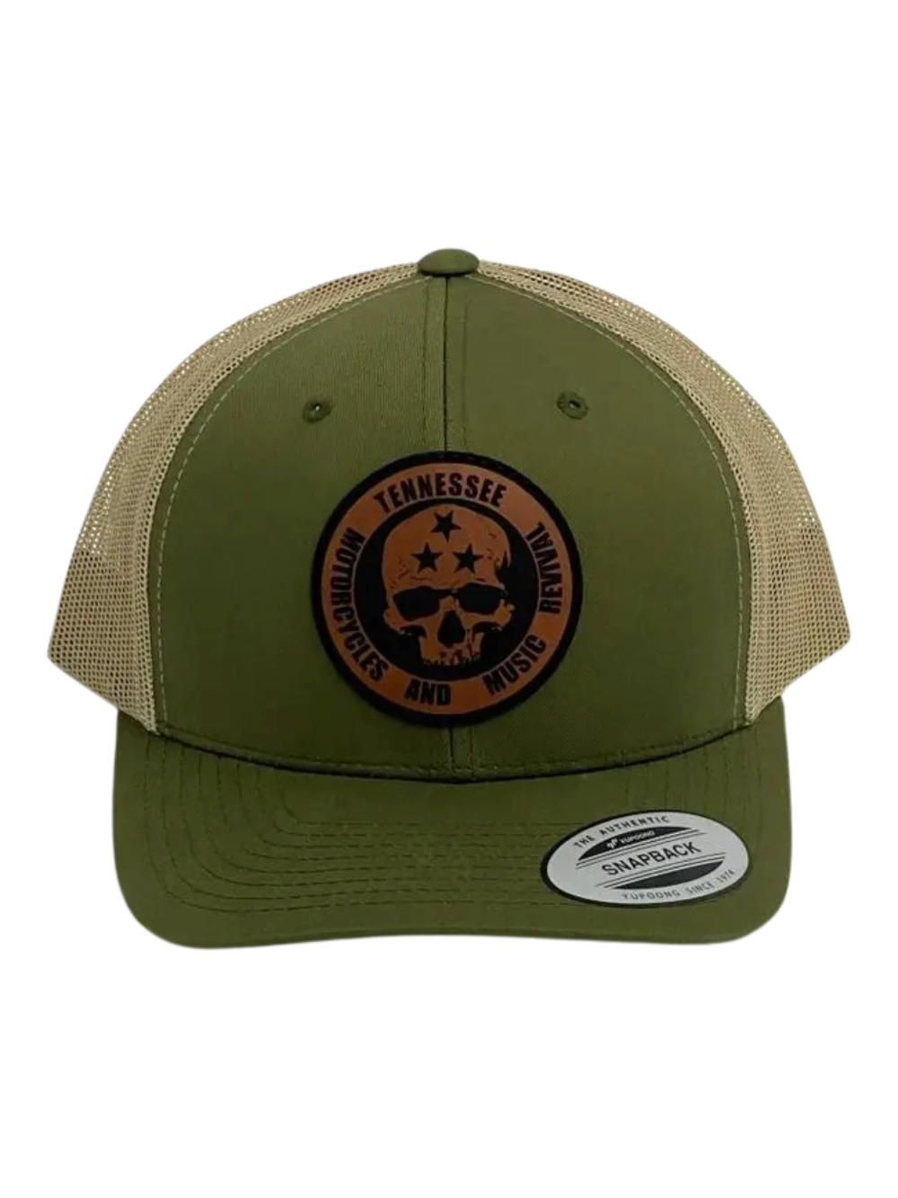 Tri Star Skull Patch Hat Moss Green